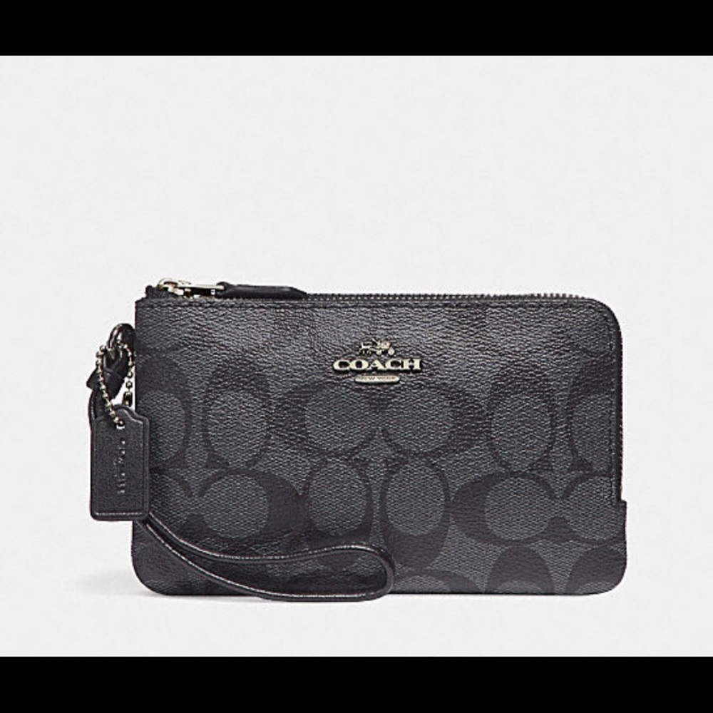 NWT Coach Double Corner Zip Wristlet